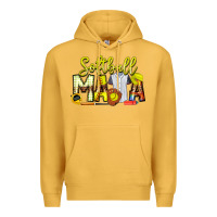 Mustard Softball Mama Premium Hoodie - CowhideDigitalArt
