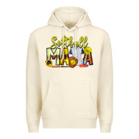 Sandshell Softball Mama Premium Hoodie - CowhideDigitalArt