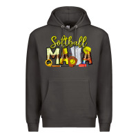 Smoke Softball Mama Premium Hoodie - CowhideDigitalArt