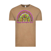Vintage Coffee happy mardi gras y'all rainbow Vintage Tee - Jasminsmagicworld