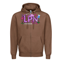Chestnut Valentine LPN Zipper Hoodie - CowhideDigitalArt
