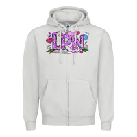 Dove Grey Valentine LPN Zipper Hoodie - CowhideDigitalArt