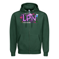 Sports Green Valentine LPN Zipper Hoodie - CowhideDigitalArt