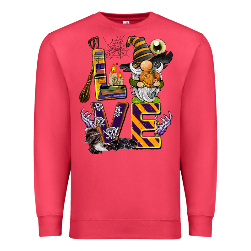 Halloween Love Gnome Premium Sweatshirt by BarkalooDesign | Teevron