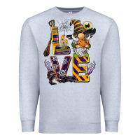 Heather Grey halloween love gnome Premium Sweatshirt - BarkalooDesign