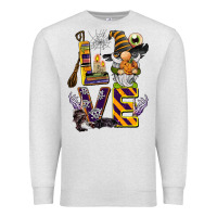 Oatmeal Heather halloween love gnome Premium Sweatshirt - BarkalooDesign