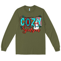 Army Green cozy season Long Sleeve Tee - OliviaCreatesArt