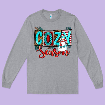 Cozy Season Long Sleeve Tee Designed By Oliviacreatesart