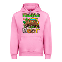 Fuchsia Pink st patricks mama  bear Urban Hoodie - AdoDesignShop