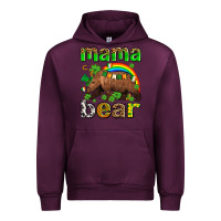 Mauve Wine st patricks mama  bear Urban Hoodie - AdoDesignShop