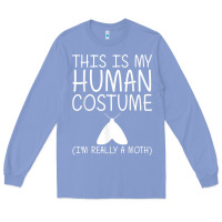 Colony Blue moth easy halloween human costume insect owlet diy gift t shirt Long Sleeve Tee - trangStudio