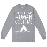 Heather Grey moth easy halloween human costume insect owlet diy gift t shirt Long Sleeve Tee - trangStudio