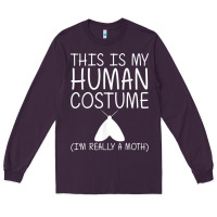 Plum moth easy halloween human costume insect owlet diy gift t shirt Long Sleeve Tee - trangStudio