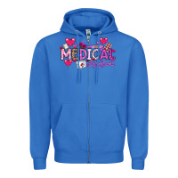True Royal Valentine Medical Assistant Zipper Hoodie - CowhideDigitalArt