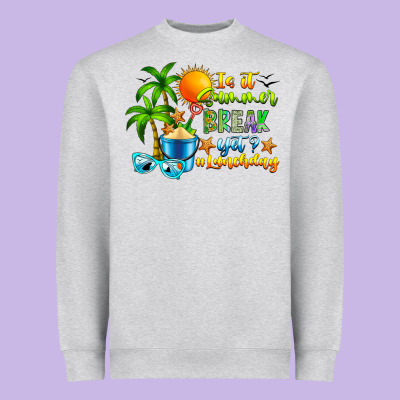 Is It Summer Break Heavyweight Sweatshirt Designed By Cowhidedigitalart