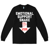 Mens Crude Humor Inappropriate Emotional Support Snake Halloween Long Sleeve Tee | Teevron