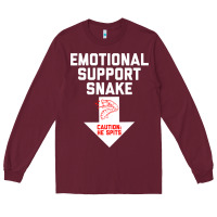 Burgundy Mens Crude Humor Inappropriate Emotional Support Snake Halloween Long Sleeve Tee - trangStudio