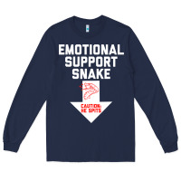 Navy Mens Crude Humor Inappropriate Emotional Support Snake Halloween Long Sleeve Tee - trangStudio