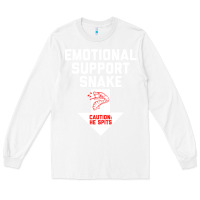 White Mens Crude Humor Inappropriate Emotional Support Snake Halloween Long Sleeve Tee - trangStudio