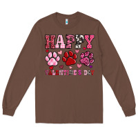 Chestnut happy valentine's day paws Long Sleeve Tee - OliviaCreatesArt