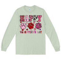 Matcha happy valentine's day paws Long Sleeve Tee - OliviaCreatesArt