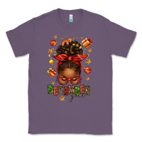 Lavender december girl christmas afro messy bun Classic Tee - texasbilliewilder