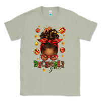 Matcha december girl christmas afro messy bun Classic Tee - texasbilliewilder