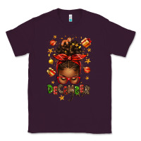 Plum december girl christmas afro messy bun Classic Tee - texasbilliewilder