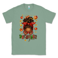 Sage december girl christmas afro messy bun Classic Tee - texasbilliewilder