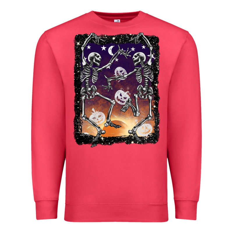 Halloween Dancing Skeletons Stars Premium Sweatshirt by BarkalooDesign | Teevron