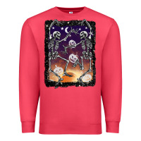 Cardinal halloween dancing skeletons stars Premium Sweatshirt - BarkalooDesign