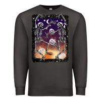 Smoke halloween dancing skeletons stars Premium Sweatshirt - BarkalooDesign