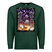 Sports Green halloween dancing skeletons stars Premium Sweatshirt - BarkalooDesign