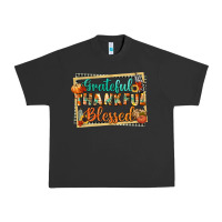 Pigment Black thankful grateful blessed Urban Heavy Tee - CowGirlArtShop