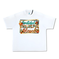 White thankful grateful blessed Urban Heavy Tee - CowGirlArtShop
