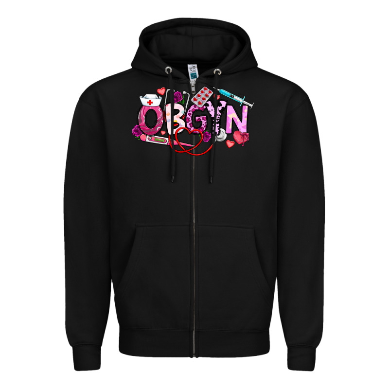 Valentine Obgyn Zipper Hoodie by CowhideDigitalArt | Teevron