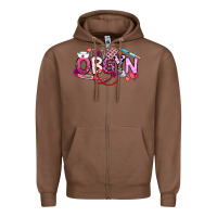 Chestnut Valentine OBGYN Zipper Hoodie - CowhideDigitalArt