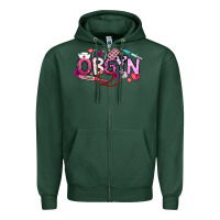 Sports Green Valentine OBGYN Zipper Hoodie - CowhideDigitalArt