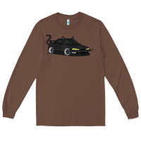 Chestnut spooky halloween jdm s14 silvia 240sx black cat illustrated t shirt Long Sleeve Tee - trangStudio