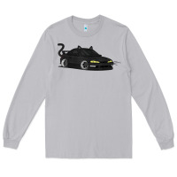 Moon Dust spooky halloween jdm s14 silvia 240sx black cat illustrated t shirt Long Sleeve Tee - trangStudio
