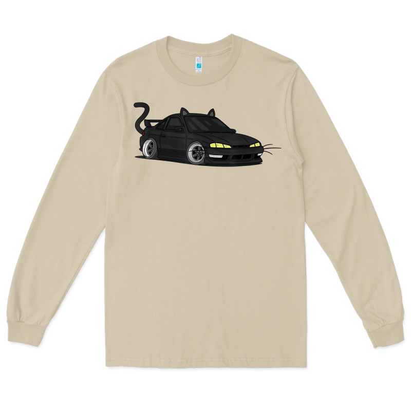 Spooky Halloween Jdm S14 Silvia 240sx Black Cat Illustrated T Shirt Long Sleeve Tee by trangStudio | Teevron