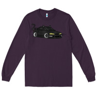 Plum spooky halloween jdm s14 silvia 240sx black cat illustrated t shirt Long Sleeve Tee - trangStudio