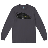 Smoke spooky halloween jdm s14 silvia 240sx black cat illustrated t shirt Long Sleeve Tee - trangStudio