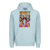Blue Mist Spooky Mama Premium Hoodie - CowhideDigitalArt
