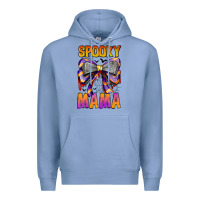 Colony Blue Spooky Mama Premium Hoodie - CowhideDigitalArt