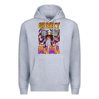 Heather Grey Spooky Mama Premium Hoodie - CowhideDigitalArt