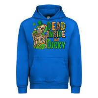 Cobalt dead inside but lucky  with skeleton Urban Hoodie - AdoDesignShop