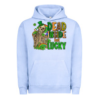 Pigment Grape Ice dead inside but lucky  with skeleton Urban Hoodie - AdoDesignShop