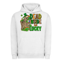 Pigment Lunar Rock dead inside but lucky  with skeleton Urban Hoodie - AdoDesignShop
