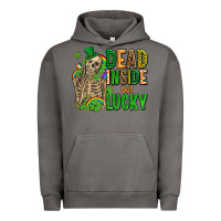 Pigment Tornado dead inside but lucky  with skeleton Urban Hoodie - AdoDesignShop